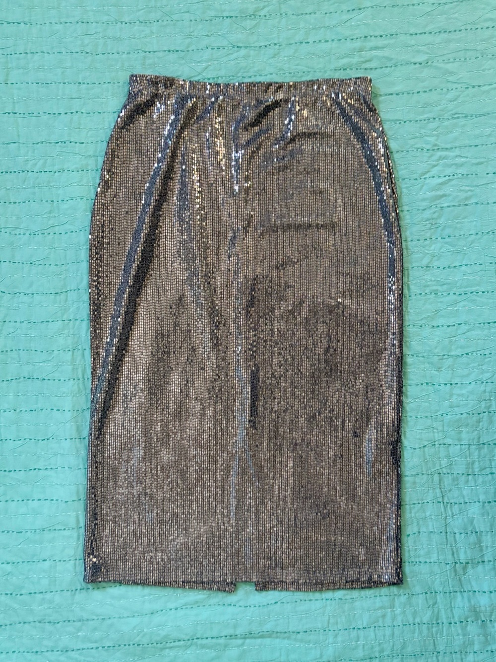 Express Sequin Pencil Skirt Silver size L Can also wear as a top/dress.